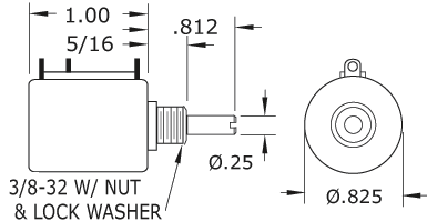 MW20B potentiometer drawing