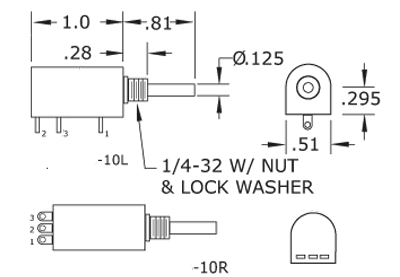 MW12BV potentiometer drawing